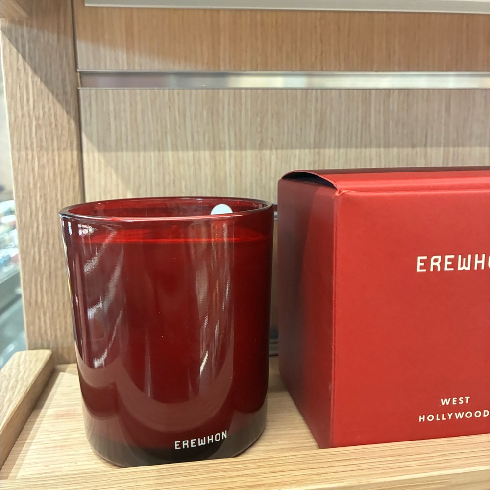 Erewhon West Hollywood Red Glass Candle - Exclusive